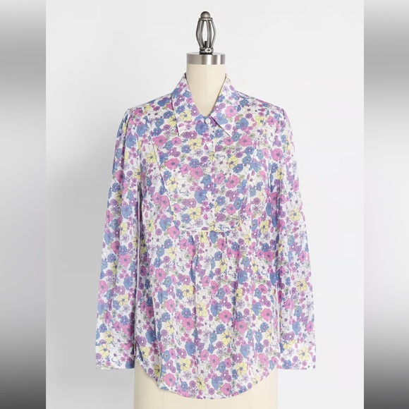 NWT ModCloth flower patch pleasantries shirt  medium - Picture 1 of 9
